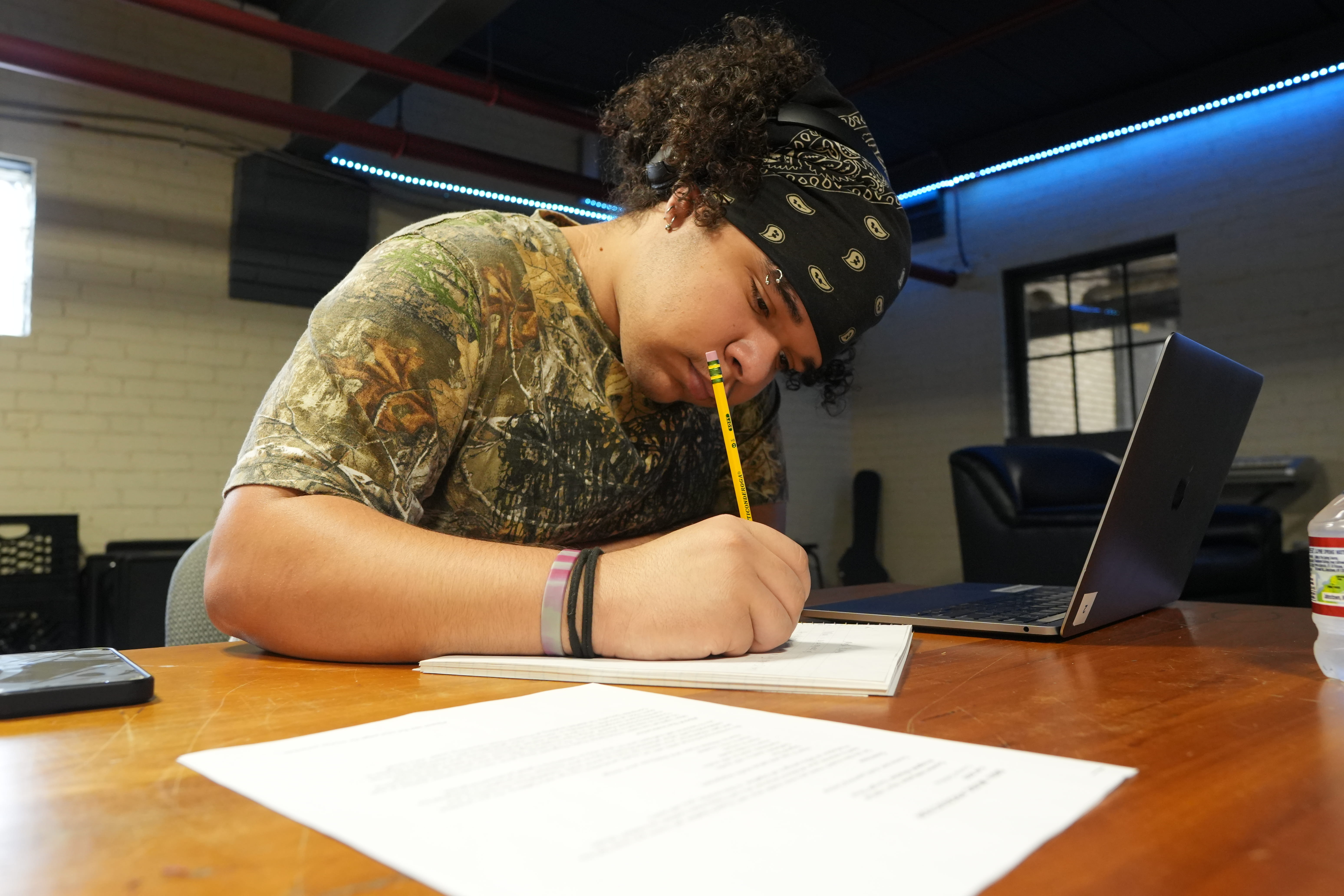 Students studying together
